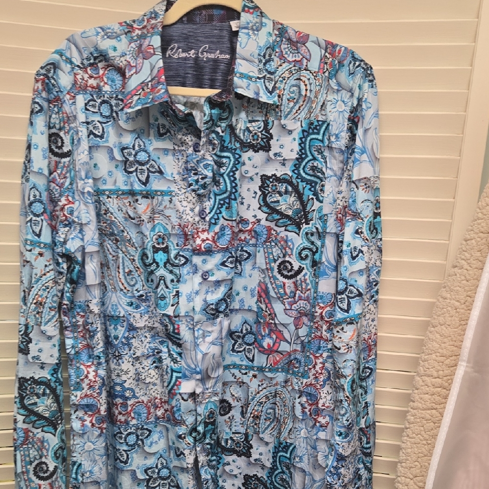Robert Graham Blue Paisley Shirt